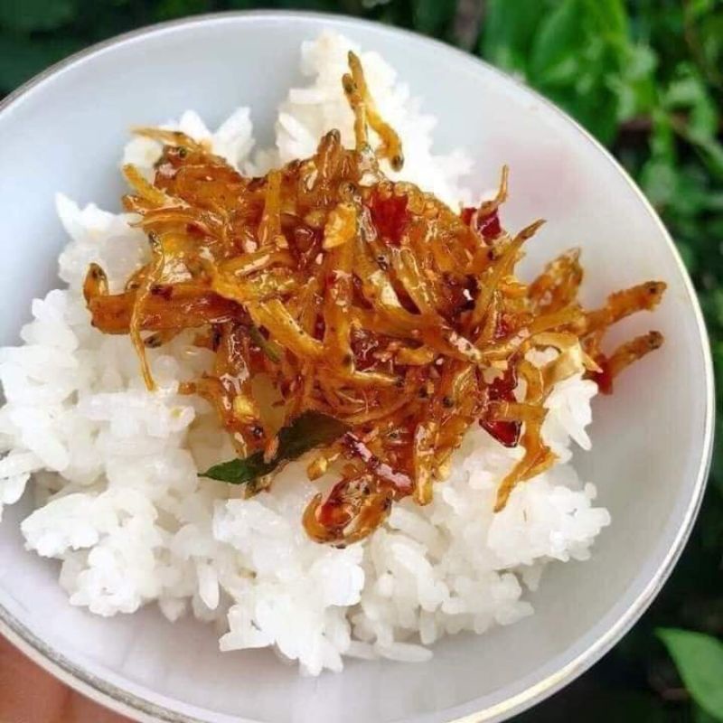 Cá cơm rim tỏi ớt-Pet 300gram,ăn liền