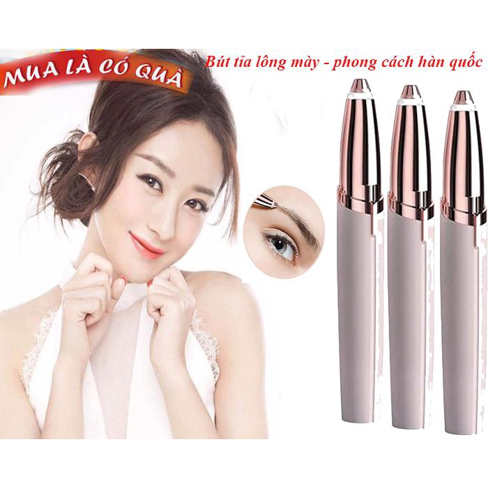 Bút tỉa lông mày - Máy tỉa lông mày với lưỡi cạo 360 đa năng tạo kiểu chân mày theo ý muốn, sạc usb