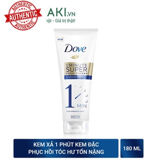 Kem xả dove phục hồi hư tổn 1 phút siêu dưỡng dove 1 minute super conditioner intense repair 180m