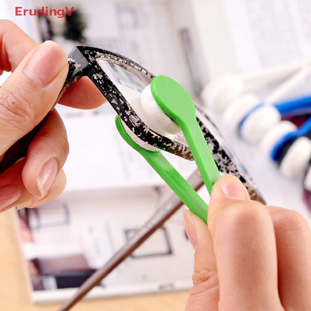 1 Cây Cọ Vệ Sinh Kính Mắt Hai Mặt Mini Bằng Sợi Micro