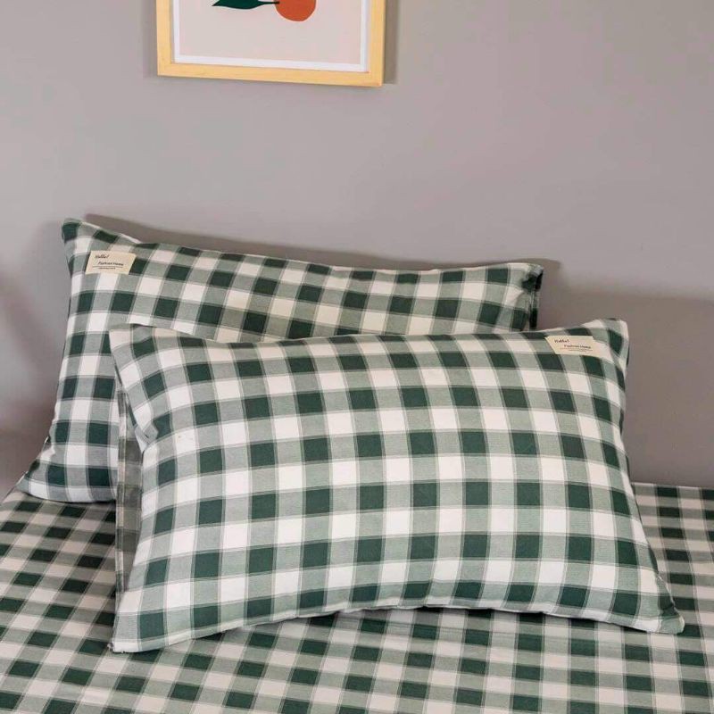 Vỏ Gối Nằm Cotton Tici Kẻ KT 50x70cm (01 cái), Hàng Chuẩn Đẹp