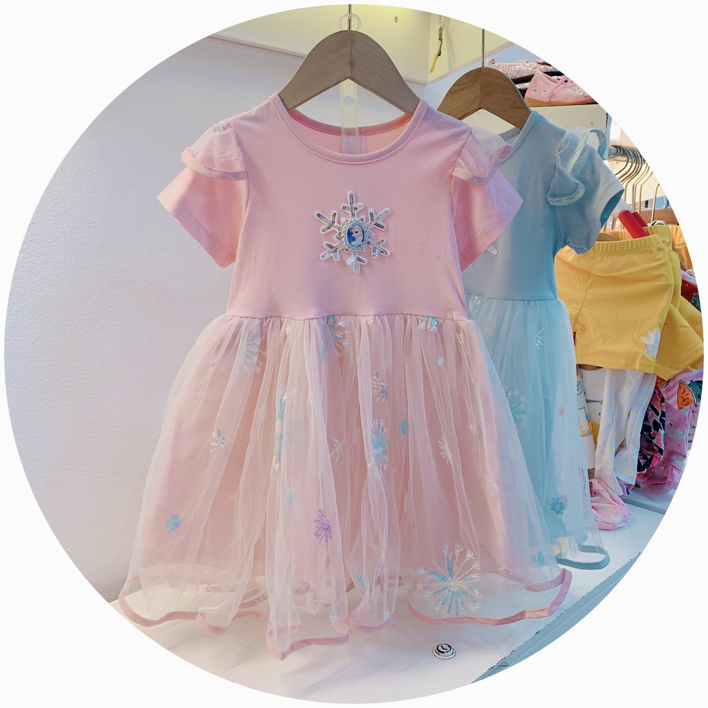 Váy Elsa Bé Gái Công Chúa Tuyết Tà Siêu Bồng Bềnh V04 AGUM MART Siêu Xinh Cho Bé Từ 9-27KG