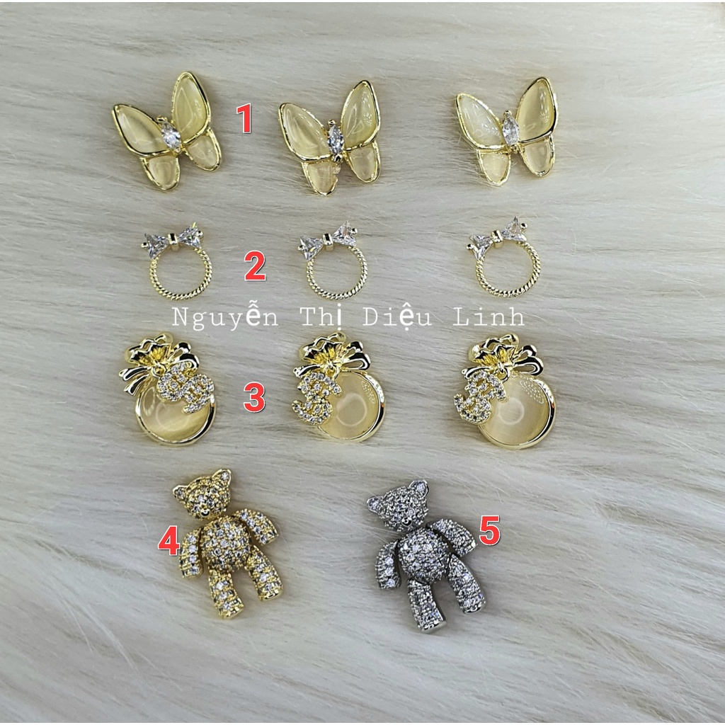 Charm gấu nail cao cấp