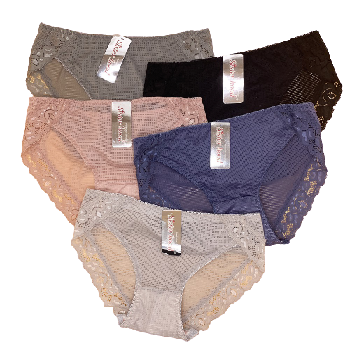 Quần lót nữ lưới phối ren mỏng thoáng mát nhẹ cho mông 85-92cm , quần chíp ren không gian eva KGE