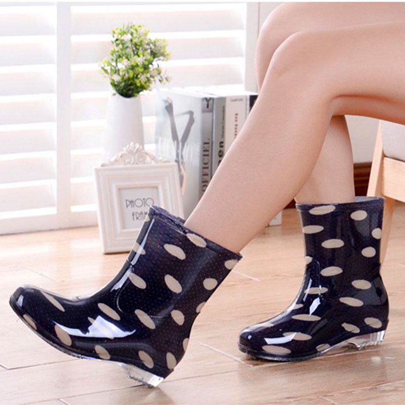 Giày bốt đi mưa QiaoYiLuo phong cách Hàn Quốc thời trang dành cho nữ