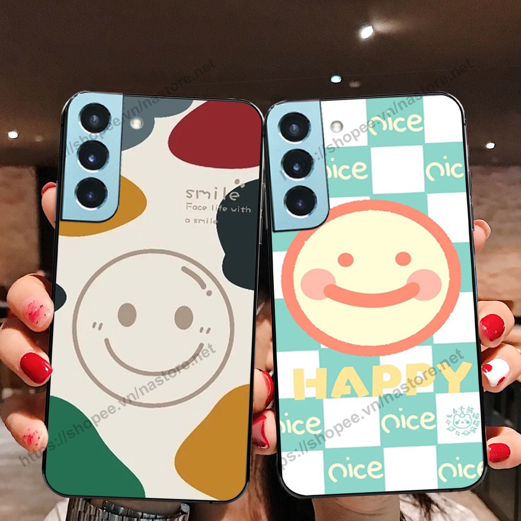 Ốp lưng Samsung S22 / S22 Plus / S22 Ultra / S22+ mặt cười, họa tiết caro đơn giản đẹp cute