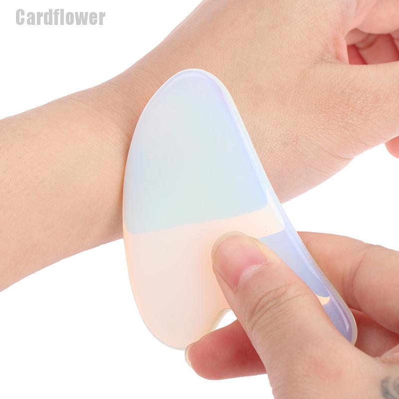 【CAD】1X Guasha Board Opalite Stone Scraper Massage Tool Heart Shaped Massage Pressure@#818