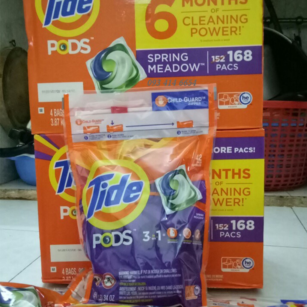 [CHÍNH HÃNG] Viên Giặt Tide Pods - Bịch 42 viên