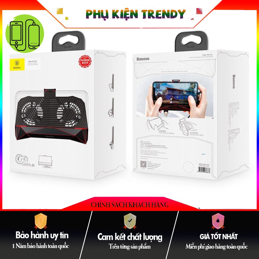 [HOT TREND] [ SIÊU PHẨM ] - TAY CẦM TẢN NHIỆT BASEUS GAMES - tích hợp pin dự phòng 2000 mAh. CHUẨN HÀNG AUTH