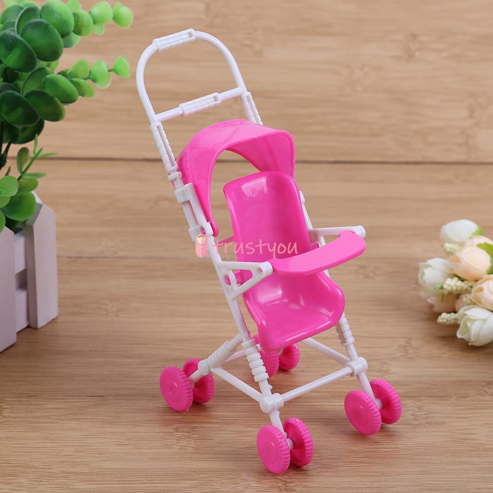 Set 9 Xe Đẩy Bằng Nhựa Mini Cho Búp Bê