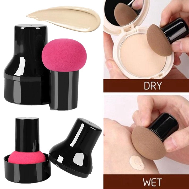 Mút xốp trang điểm tán phấn khô đánh kem nền dạng lỏng thiết kế hình cây nấm