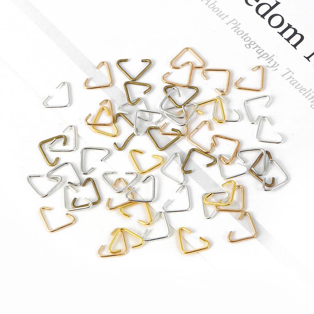 QQMALL Set 20 Khóa Kim Loại Hình Tam Giác Dùng Làm Trang Sức Phong Cách Hàn Quốc