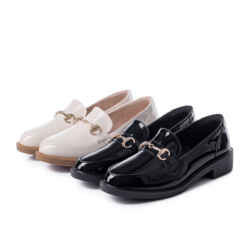 IELGY Giày  chất liệu da đế cao thời trang Anh Quốc dành cho nữ