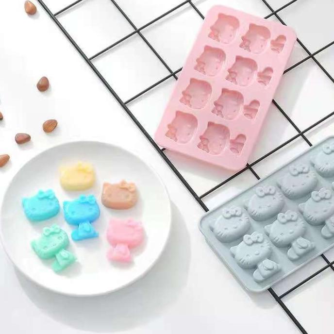 ^%% ^%) Khuôn Silicon Làm Bánh Pudding/Bánh Pudding Hello Kitty