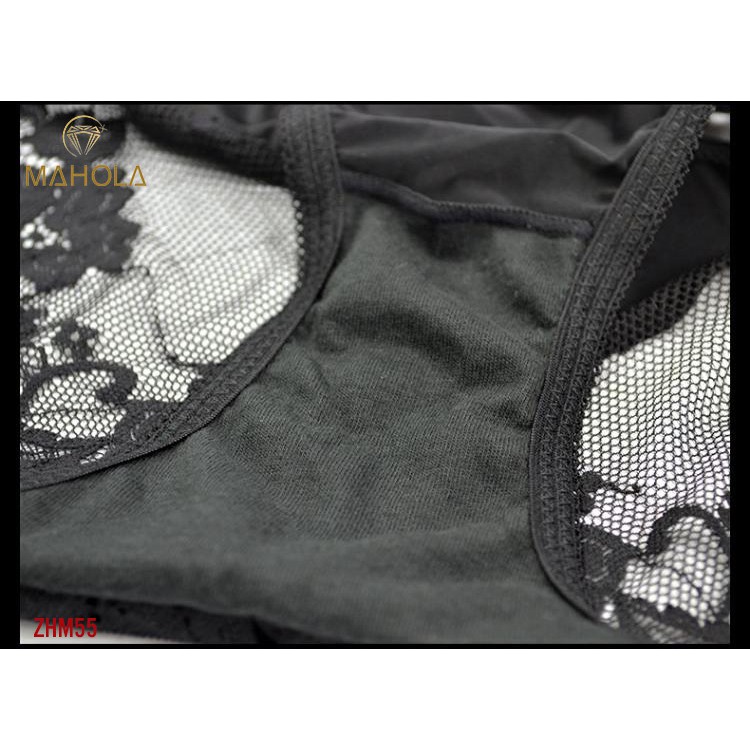 Áo lót ren có mút đệm ngực màu trơn dành cho nữ_Mahola_ZHM55