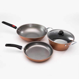 BỘ 3 NỒI CHẢO LONGZIWEI ( 1098 ) 1 NỒI 2 CHẢO