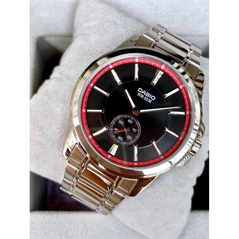 Đồng hồ nam dây kim loại Casio Anh Khuê MTP-E101D-1A2VDF