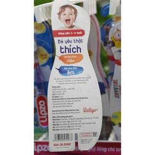 Combo 3 bàn chải đánh răng trẻ em Lipzo (Răng sữa 1-5 tuổi)