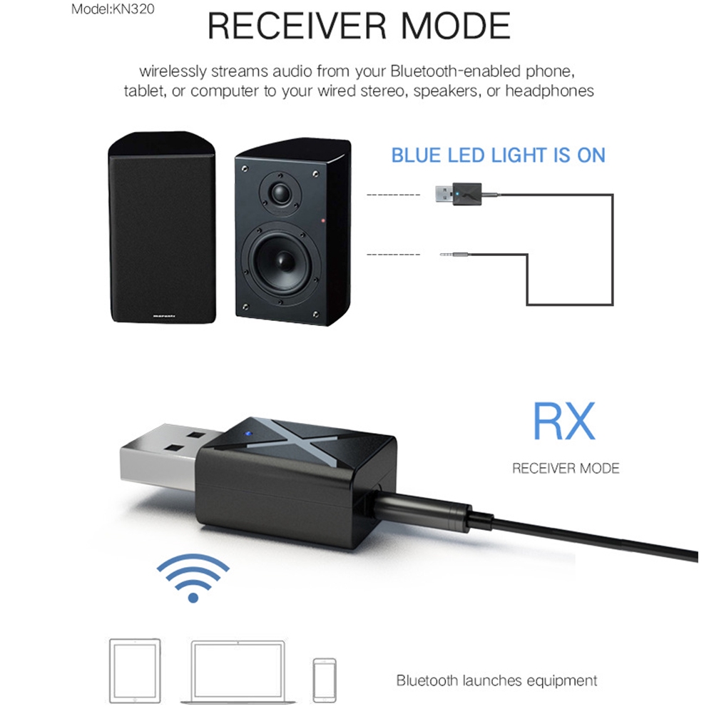 Bộ chuyển đổi không dây AUX USB Bluetooth tốc độ cao 3.5mm | BigBuy360 - bigbuy360.vn