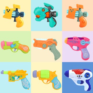 Net nổi tiếng dành cho trẻ em mini Q tám súng âm thanh thoát nước bột hút em bé đồ chơi súng lục âm thanh và ánh sáng cho bé 0-3 tuổi