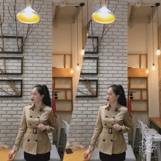 Áo khoác burberry dáng ngắn bao chất