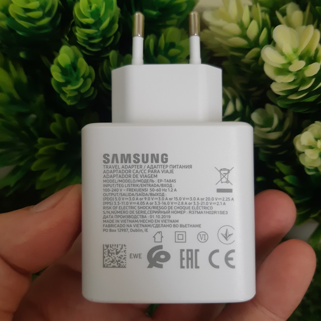 Bộ sạc siêu nhanh Samsung 45w chính hãng note 10 20 plus s20 s21 s22 ultra 3astore