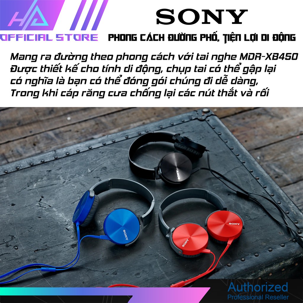 Tai Nghe Chụp Tai SONY XB450AP - Extra Bass - Tai Nghe Bass (Có Mic)