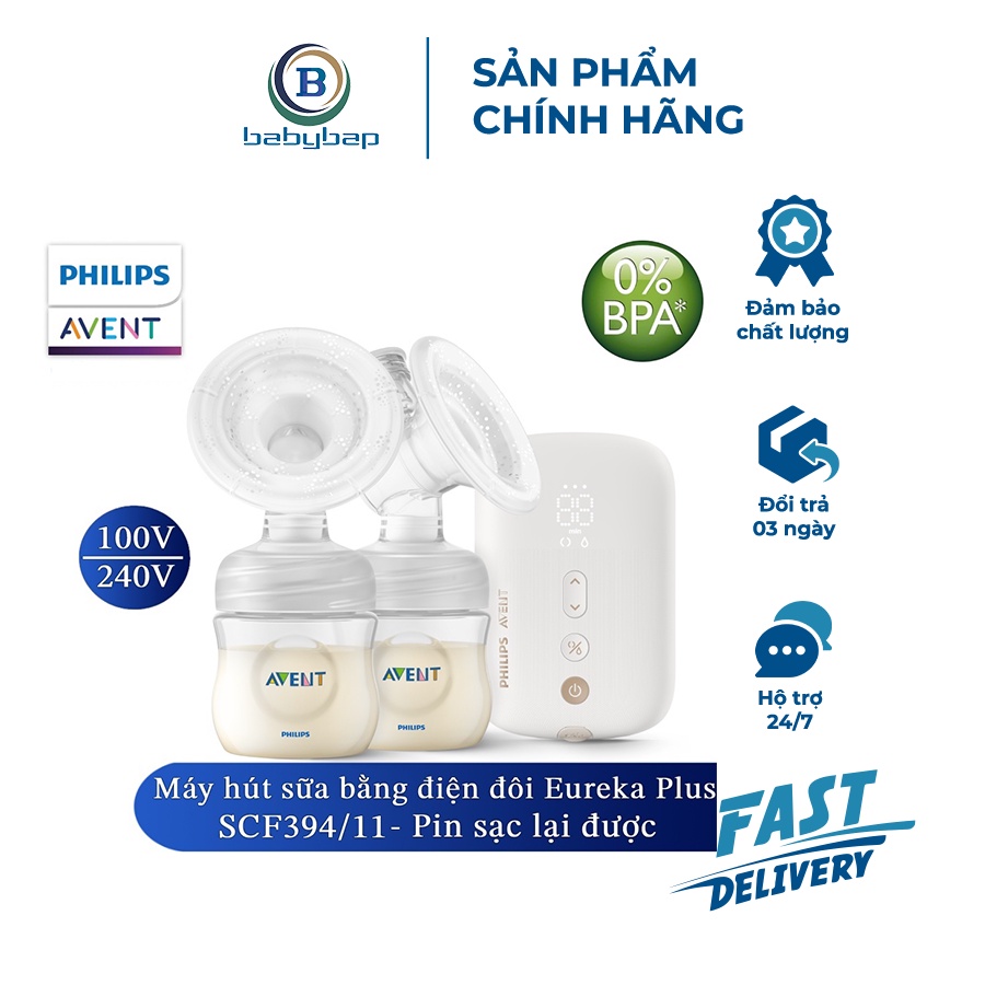 Máy Hút Sữa Điện Đôi Eureka Plus Philips Avent 394.11