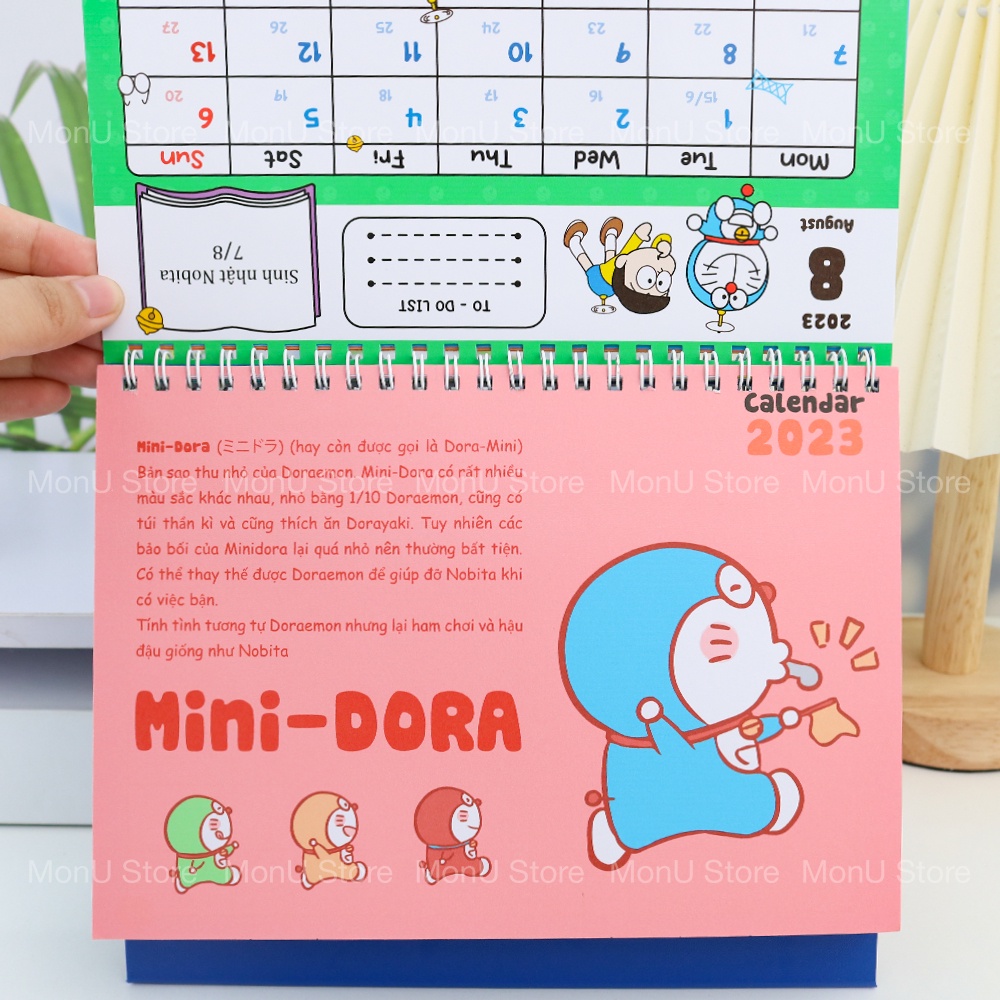 Lịch để bàn 2023 DORAEMON DOREMON dễ thương cute MON0368 TooYoo