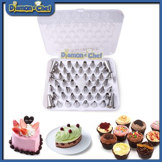 Bộ 52 đui inox bắt kem tạo hình kèm chốt giữ