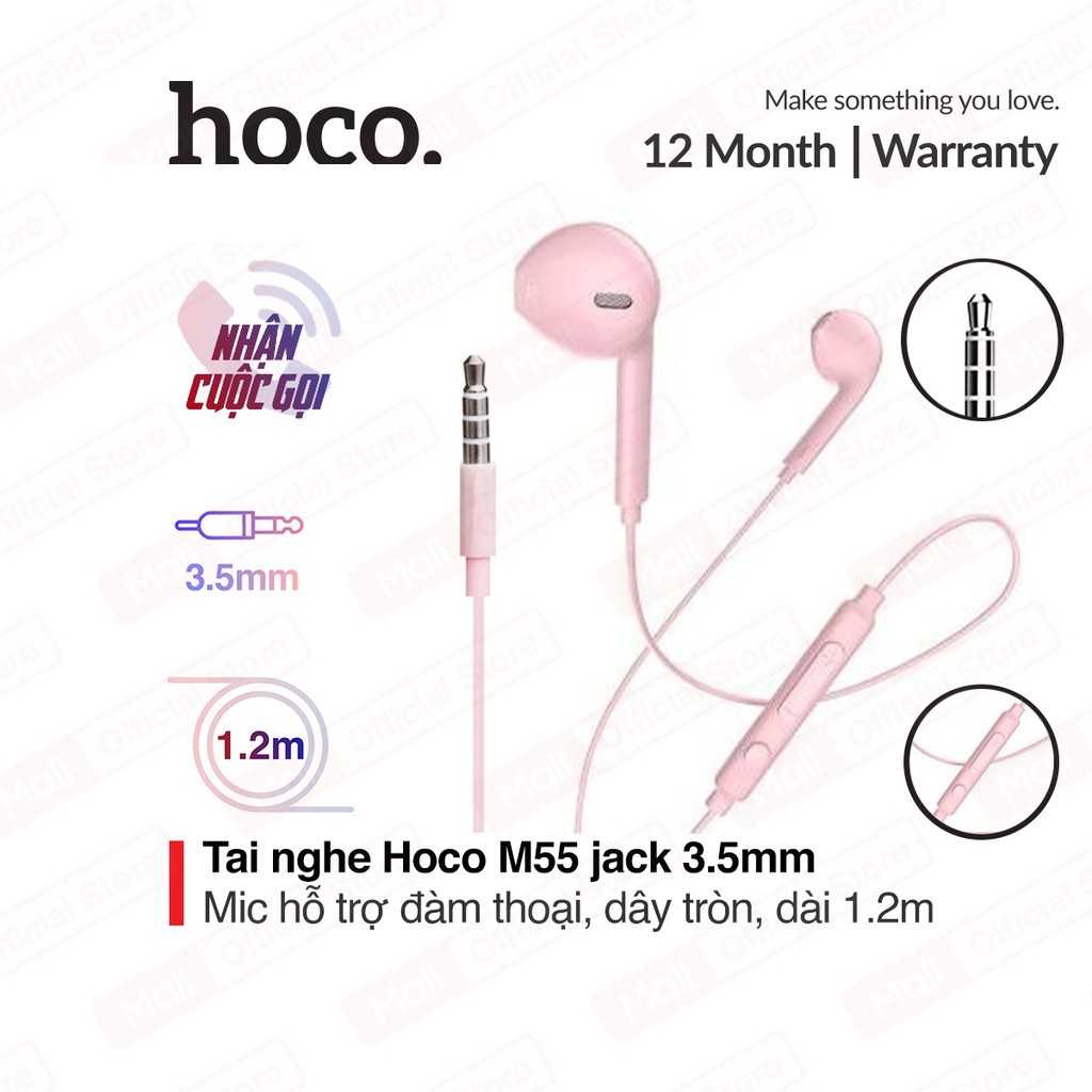 ⚡MỚI⚡Tai Nghe Nhét Tai Hay Hoco M55 M100 PLUS Cho Điện Thoại iPhone Samsung Huawei Xiaomi Oppo iPad HÀNG CHÍNH HÃNG