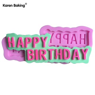 Khuôn Silicone Chữ Happy Birthday Đứng