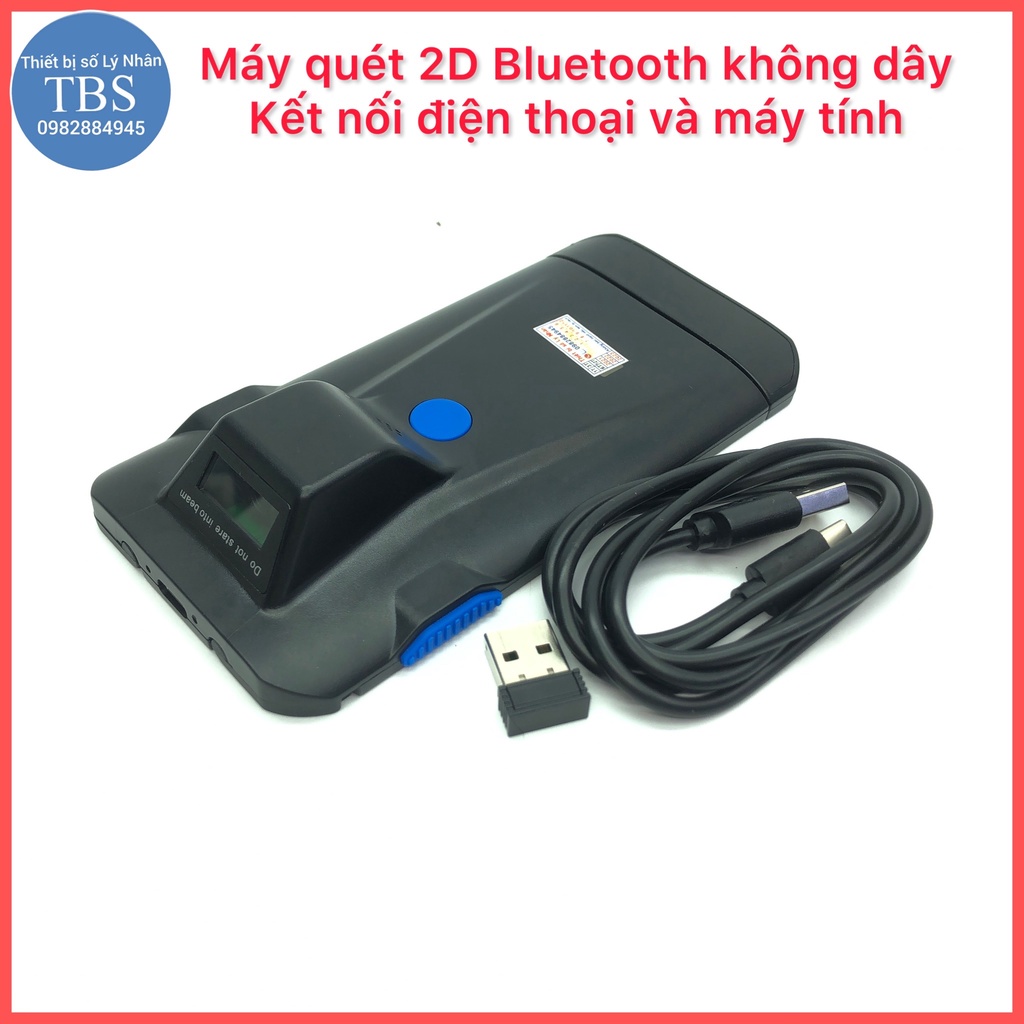 Máy quét 2D Bluetooth không dây kết nối với điện thoại và máy tính (mới 100%)