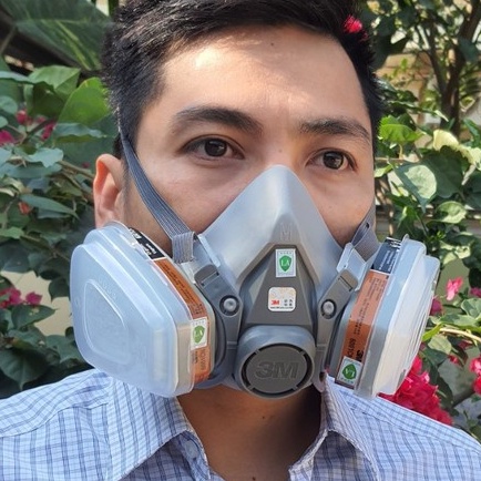 Mặt Nạ Phun Sơn ,Phun Thuốc Trừ Sâu,Chống Hóa Chất 3M 6200 Bộ Đầy Đủ