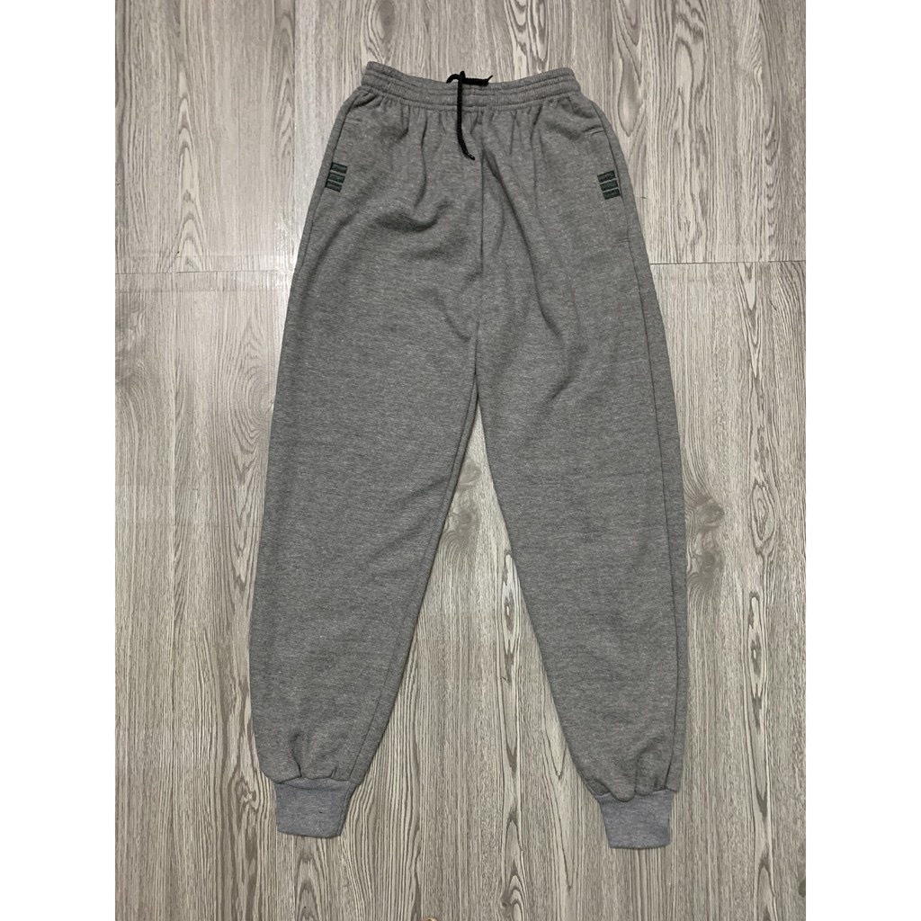 Quần nỉ nam nữ unisex thể thao vải trơn bigsize thu đông 2 màu