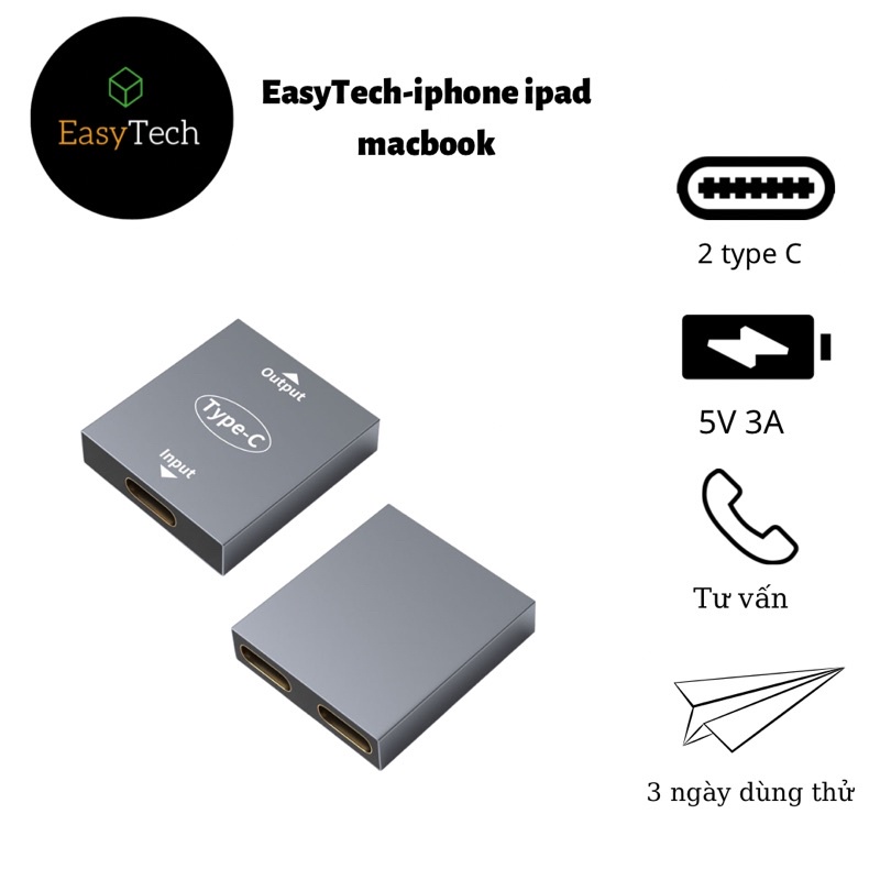 cổng chuyển type C to usb type A, type C ra usb 3.0, type C to 2 Type C