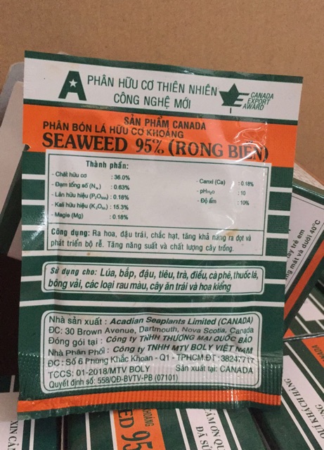 Phân bón hữu cơ seaweed - rong biển cannada