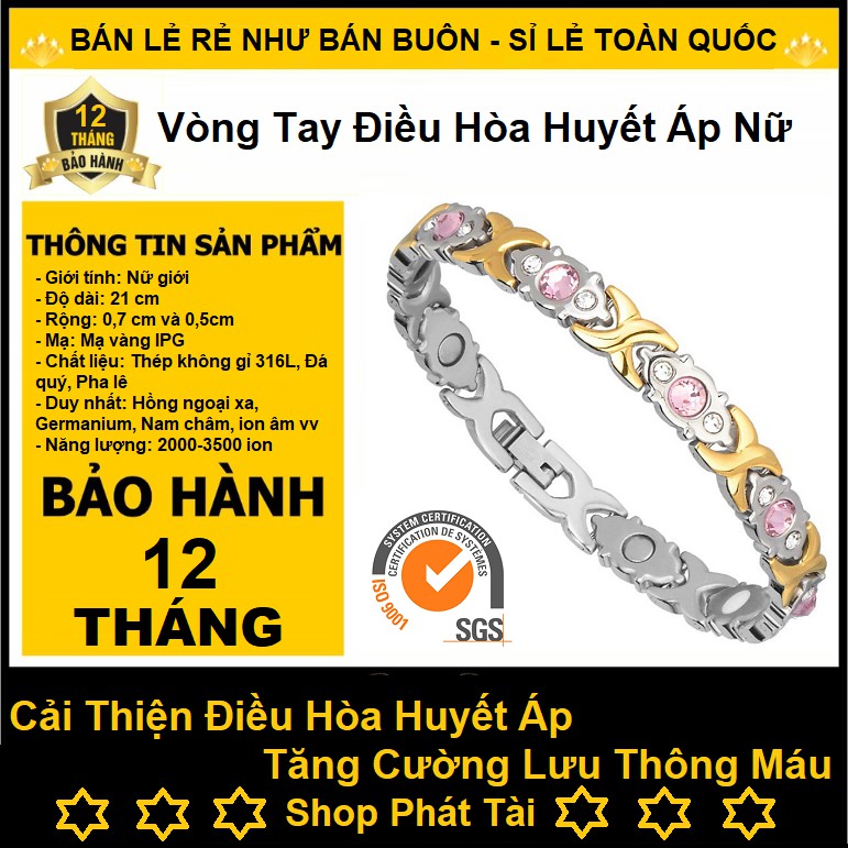 Vòng Tay Điều Hòa Huyết Áp Cao Cấp, Cân Bằng Huyết Áp,Ổn Định Huyết Áp Nhật Bản