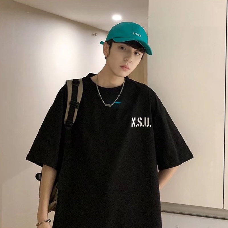 Áo Thun Tay Ngắn Dáng Rộng In Chữ Phong Cách Hip Hop Nhật Bản Thời Trang Mùa Hè Cho Nam Và Nữ size M-5XL