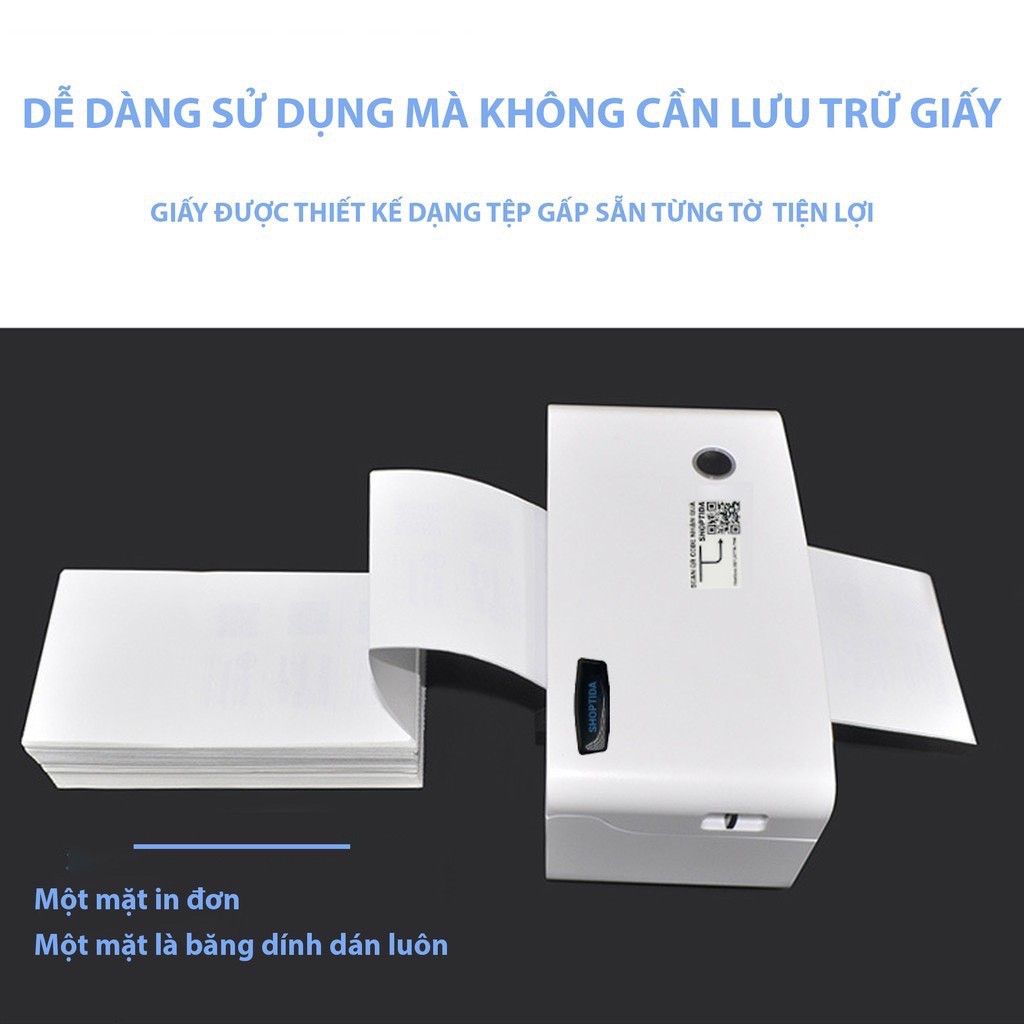 Máy in nhiệt  SP46 in đơn hàng, phiếu gửi, minicode, logo tự dán, bảo hành 12T