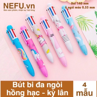 [NEFU] Combo 4 bút bi hồng hạc kỳ lân trang trí tô vẽ highlight học từ vựng ngoại ngữ tiếng anh hàn nhật trung pháp
