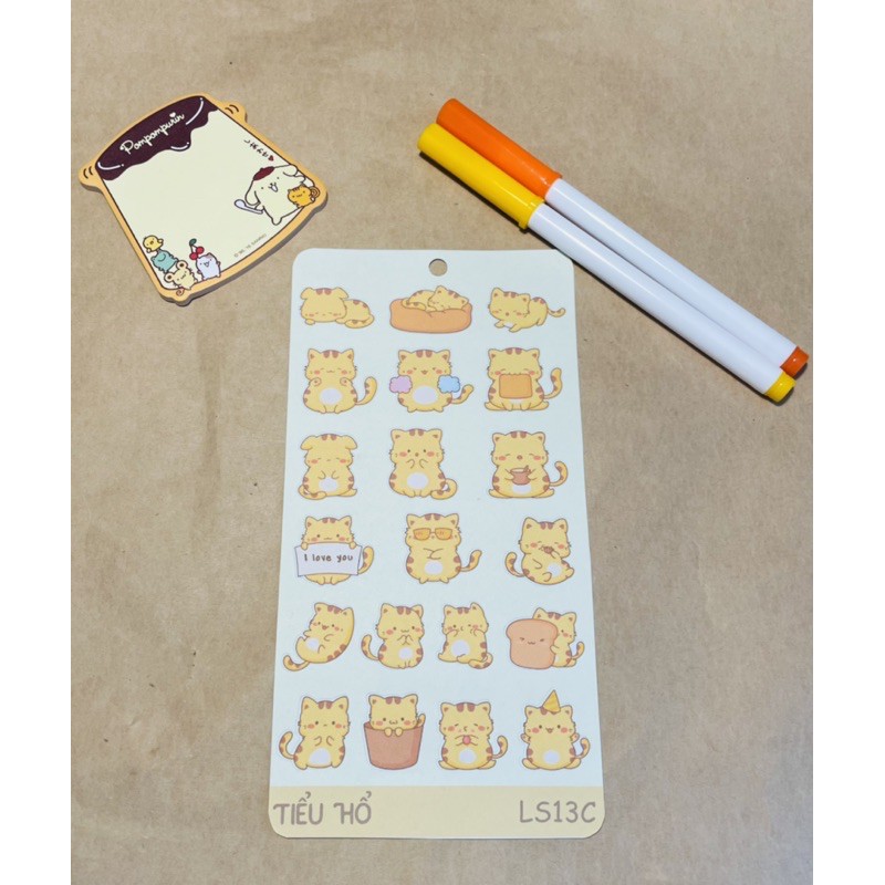 Sticker/Hình dán Tiểu Hổ trang trí sổ, bullet journal, dụng cụ học tập nhật ký