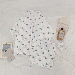 Đồ bộ nữ Pijama lụa Mango thời trang bánh bèo dễ thương freesize