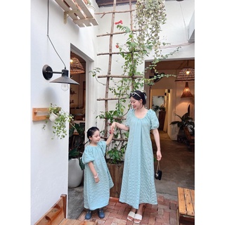 ĐỒ ĐÔI MẸ VÀ BÉ, SET VÁY ĐÔI MẸ DỄ THƯƠNG CHẤT CAO CẤP