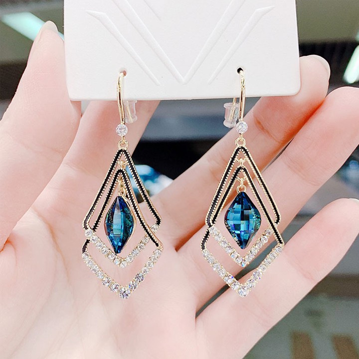 Bông tai nữ, Khuyên tai tua rua dáng dài phong cách Hàn Quốc cho nữ -B12