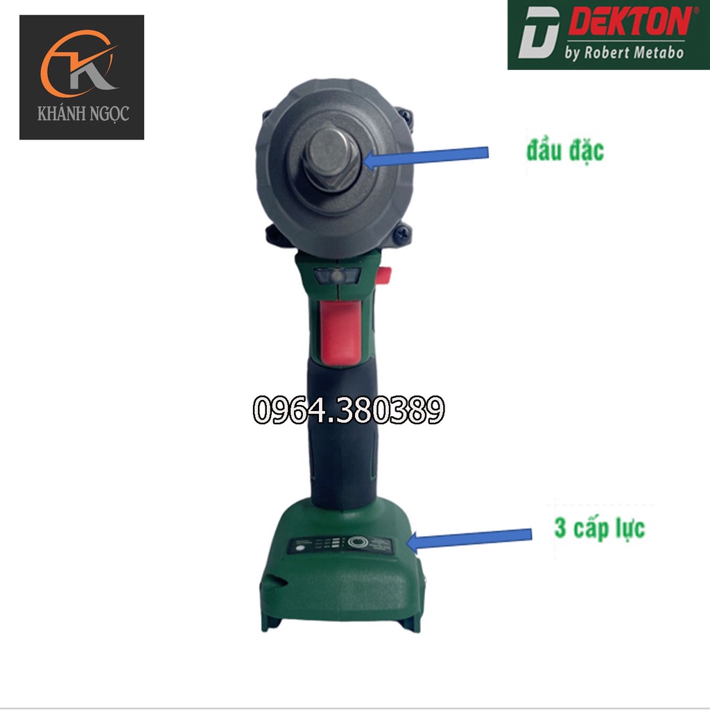 Thân Máy Siết Bulong DEKTON Chính Hãng DK-IW2140S, Lực Siết 475N/m Cực Khỏe.