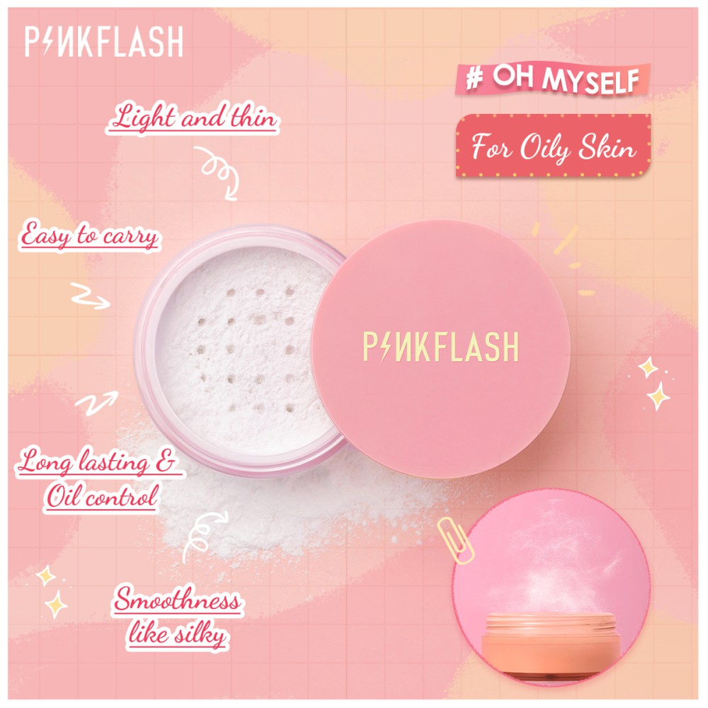 [Hàng mới về] Phấn Phủ Dạng Bột Pinkflash Kiềm Dầu Không Thấm Nước Lâu Trôi | BigBuy360 - bigbuy360.vn