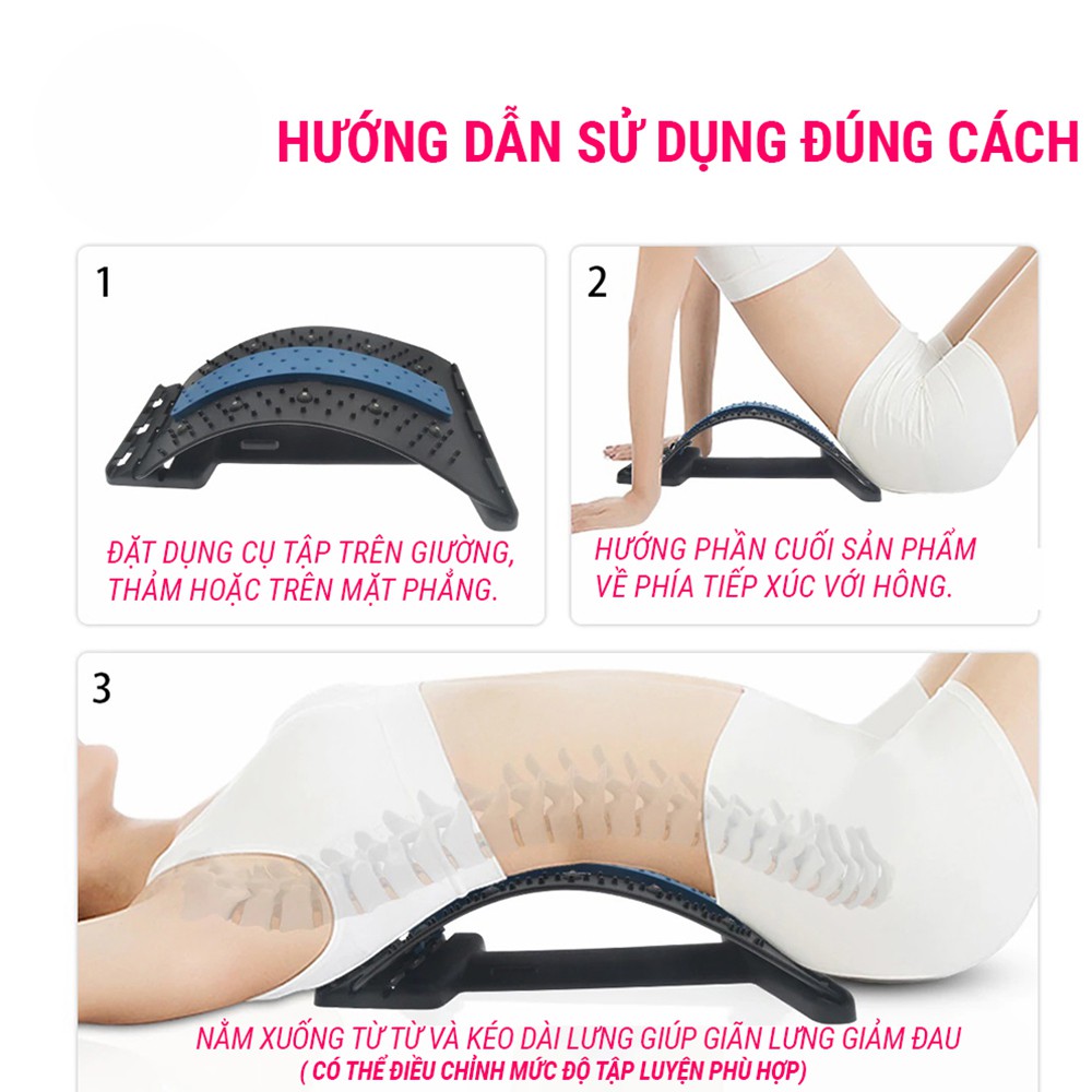 Máy Massage thắt lưng có nút từ tính, chỉnh hình lưng, bảo vệ cột sống 3 tầng có đế điều chỉnh SPORTY YGW39