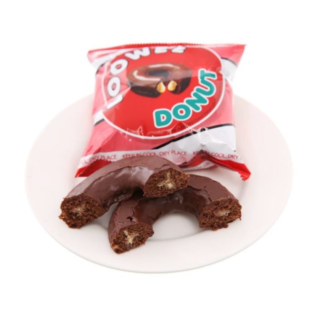 Hộp 10 chiếc bánh phủ Socola Doowee Donut 300gr - ĐẠI LÝ PHÂN PHỐI