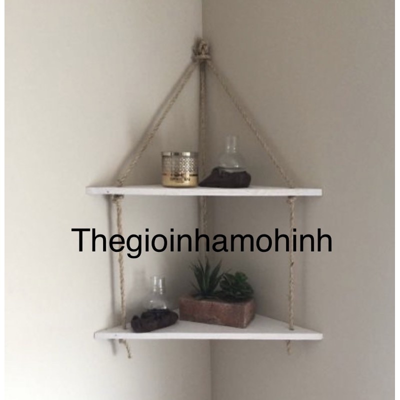 Kệ tam giác treo góc,kệ decor góc,kệ trang trí góc, kệ để đồ, giá treo, kệ treo